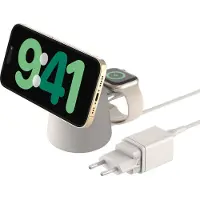 Belkin Boostcharge Pro 2-in-1 Magnetische Draadloze Oplaadstandaard Qi2 15w - Zand