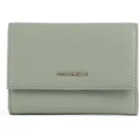 Coccinelle Leren portemonnee Metallic Soft Wallet Grainy Leather Greenery mintgroen