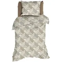 Romanette Dekbedovertrek Pantheon Beige / Grijs Katoen-140 x 200 / 220 cm | 1-Persoons