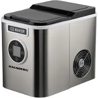 Hausberg IJsblokjesmachine – IJsblokjes Maker – 12kg/24u – 9 IJsblokjes per minuut – 2,3L Watertank – 3 Maten – Roestvrijstaal – Touchscreen – Automatische Uitschakeling – 55 dB – 120-150W