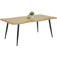 Hela Tafel met hout GABI I Schaaldelen-look (Face Up)