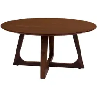 House Nordic - Salontafel Rond Walnootfineer - 75x75x36cm - Hellerup