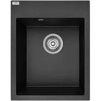 Laveo MONCHICHI SBO_710Y, granieten spoelbak, zwart