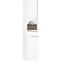 SoBuy Armoire Haute Salle de Bain 35x33x170cm Blanc