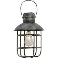 Garden Pleasure LED solar hanglamp tuin lantaarn kooi hanger buiten balkon licht antiek zwart
