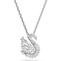 Swarovski Ketting 'Swan' zilver / transparant