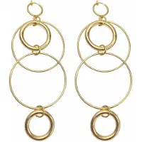Charme Bijoux Klem oorbellen - cirkels - goudkleur - geen gaatje-