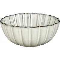 Mica Decorations Corfu Schaal - Set van 4 - H9 x Ø17 cm - Keramiek - Grijs