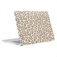 Selencia Sabi Laptop Cover Panterprint voor de Apple MacBook Pro 16 inch (2021 / 2023 M3 / 2024 M4 / 2026 M5) - Soft Ivory