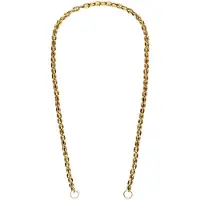 Lucardi Dames Stalen goldplated bedel ketting marina - Ketting - Staal - Goudkleurig - 40 cm