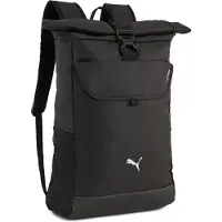 Puma Sportrugzak 'TECH Roll Top' zwart / wit