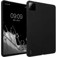 Kwmobile Hoes geschikt voor Xiaomi Pad 7 / Pad 7 Pro - Siliconenhoes voor tablet in mat zwart - Tablet cover