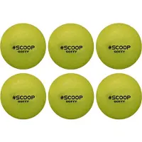 Scoop Softy Hockeybal - Dimple - Geel - Outdoor & Indoor - Set van 6 Hockeyballen - Trainingsballen