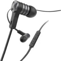 Hama In-ear headset met platte kabel, zwart