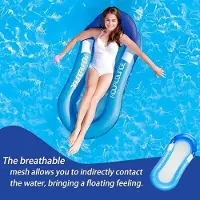 Karma Opblaasbaar luchtmatras, zwembad, hangmat met mesh, luchtmatras, waterhangmat voor zwembad, voor volwassenen, voor zomerzwembad, strand, feest