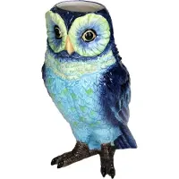 HD Collection Vase Owl Dolomite Blue - 21,3cm