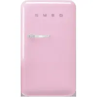 Smeg Koelkast Retro Vrijstaande ijskast Koelkast, Jaren 50, Enkeldeurs, Vrijstaand , Positie scharnier: Rechts, Roze