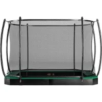 Avyna Trampoline Pro-Line FlatLevel 305 x 225 + Royal Class Veiligheidsnet Groen