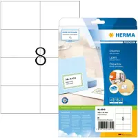 Herma PREMIUM etiketten, A4, 105 x 74 mm, wit, permanent hechtend - 4 stuks