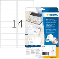 Herma Adresetiketten voor schrijfmachines, A4, 102 x 38 mm, permanent hechtend