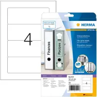 Herma Ordneretiketten, A4, 157 x 61 mm, voor A5-ordners wit, ondoorzichtig, permanent