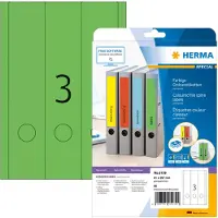 Herma ordneretiketten A4, 297 x 61 mm, permanent hechtend/bedrukbaar, 60 stuks, groen