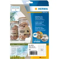 Herma 10752 gerecycleerde universele etiketten A4 48,3 x 33,8 mm natuurlijk bruin (640 etiketten)