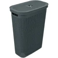 Addis Wasmand 'Hessian' - Deksel - 40 Liter - Box - Antraciet - Ventilerend