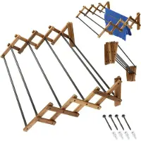 Kadax Opvouwbaar droogrek - uittrekbaar staand droogrek, trekharmonica wasrek, staand wasrek, inklapbaar torenwasrek (63,5 x 85 cm wand)
