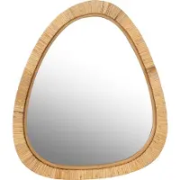 J-Line spiegel paille rotan/glas natuur small 54x2.5x46.5cm