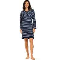 Comtessa Dames Nachthemd 'Original Blue' met Lange mouw