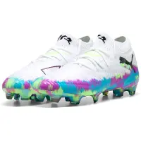 Puma Future 8 Ultimate Brilliance Gras Voetbalschoenen (FG) Dames Wit Blauw Paars