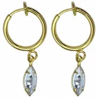 Charme Bijoux Klem oorbellen- zirkonia - goudkleurig - geen gaatje-