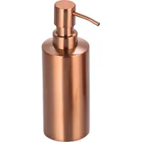 Spirella MSV Zeeppompje/dispenser - Kyoto - rvs - koper kleur - 6 x 18 cm - 260 ml - Zeeppompjes