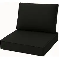Madison - Loungekussen - Tuinkussen - Zitkussen - Rugkussen - 2-delig - 60cm x 60cm - Eco Phantom Black - Zwart