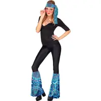 Widmann - Hippie Kostuum - Sixties Set Mandala Blauw - Blauw - Carnavalskleding - Verkleedkleding