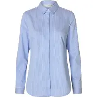 Selected Blouse 'ROMIE' lichtblauw / wit