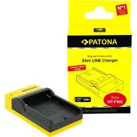 PATONA Micro USB-oplader voor Sony NP-F960 (Lader), Stroomvoorziening voor de camera, Zwart