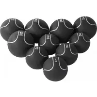Gorilla Sports Medicine ballen set zwart/zilver 55 kg