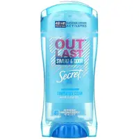 Secret , Outlast, 48 Uur Heldere Gel Deodorant, Volledig Schoon, 2,6 oz (73 g)