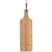 Zeller Present Bamboe houten snijplank/serveerplank met handvat 57 x 16 cm - Snijplanken