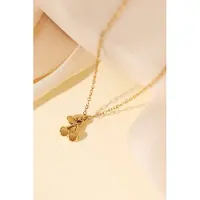 Yehwang Ketting met kersje - Cherry Necklace - Goudkleurig - Unisex - Stainless Steel - Cadeau - Sieraden
