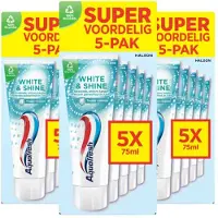 Aquafresh 3x 5-pack Tandpasta White & Shine 5 X 75 Ml