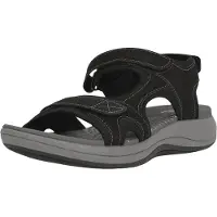Clarks Clarksvoor vrouwen. 26171412 Mira Bay Sandalen zwart (39), Plat, Klittenband, Casual