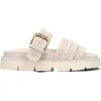 Mou Dames Slippers Bio Sandal Buckle Strap - Grijs - Maat 37