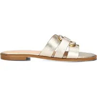Stefano lauran Dames Slippers 24152 - Goudkleurig - Maat 39