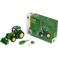 Klein Toys John Deere trekker voorlader met contragewicht - bouwset 6215 R trekker - 24,5x9,5x12 cm - groen geel