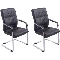 CLP Set van 2 XXL schommelstoelen "Anubis" met armleuningen, bruin