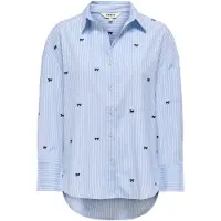 ONLY Blouse 'ONLOregon' nachtblauw / lichtblauw / wit