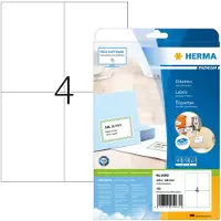 Herma Premium 5063 permanent hechtende etiketten A4 105 x 148 mm wit (100 etiketten)